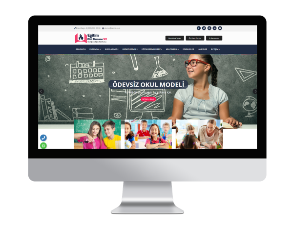 Eğitim-Etüt-Dershane V2 (Sınırsız Dil) Web Sitesi