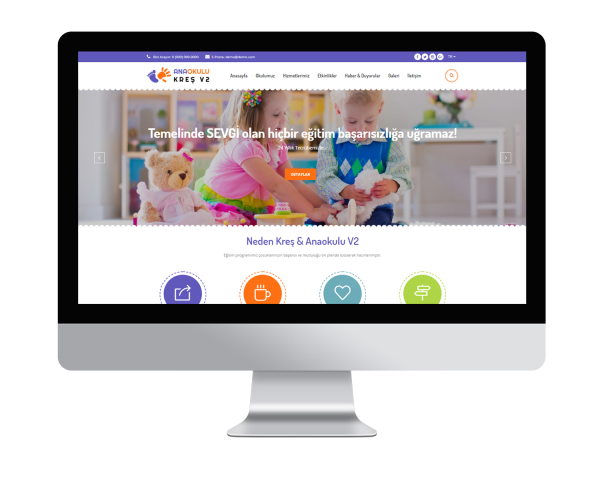Anaokulu & Kreş V2 Web Sitesi